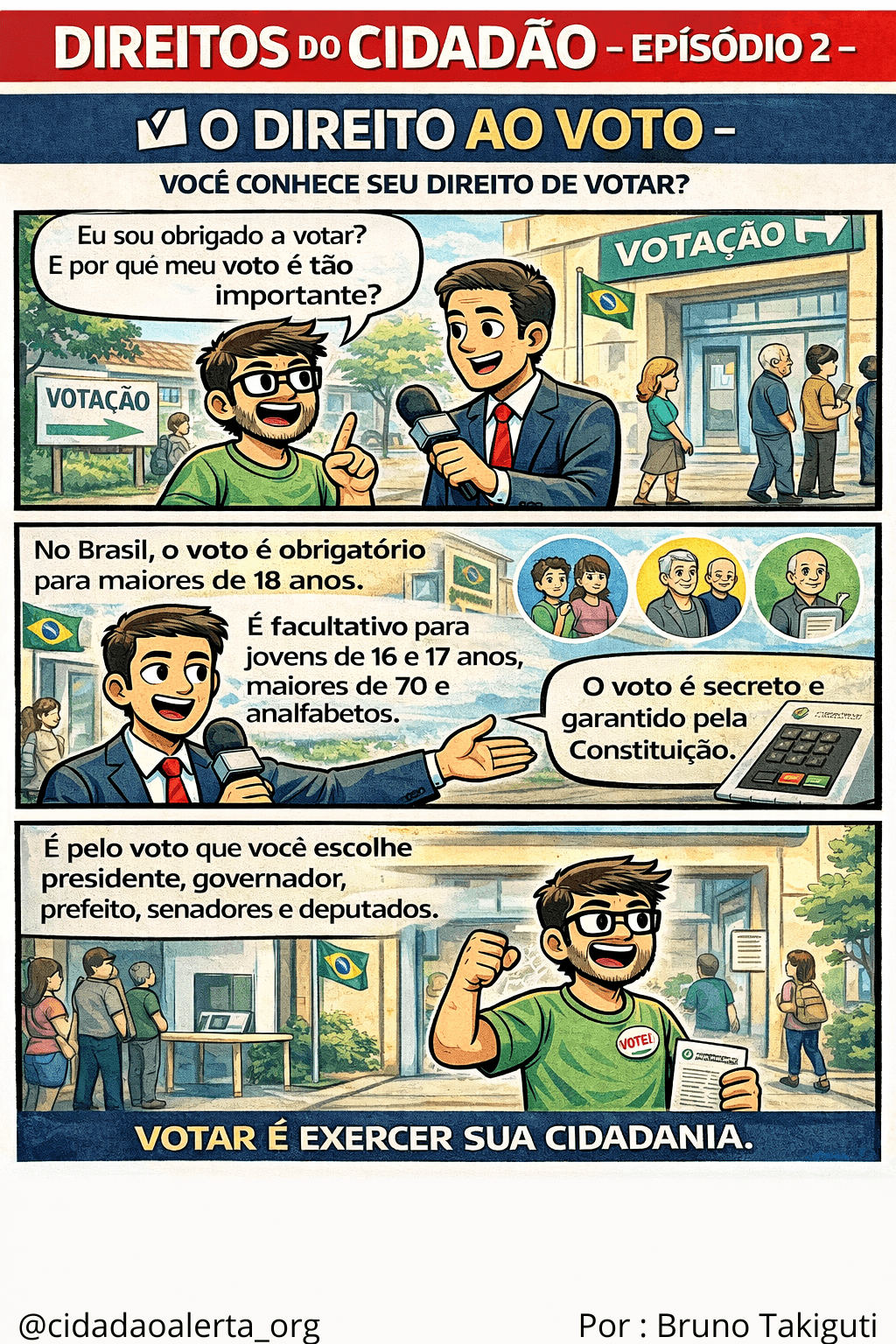 Tirinha sobre direitos do cidad&atilde;o