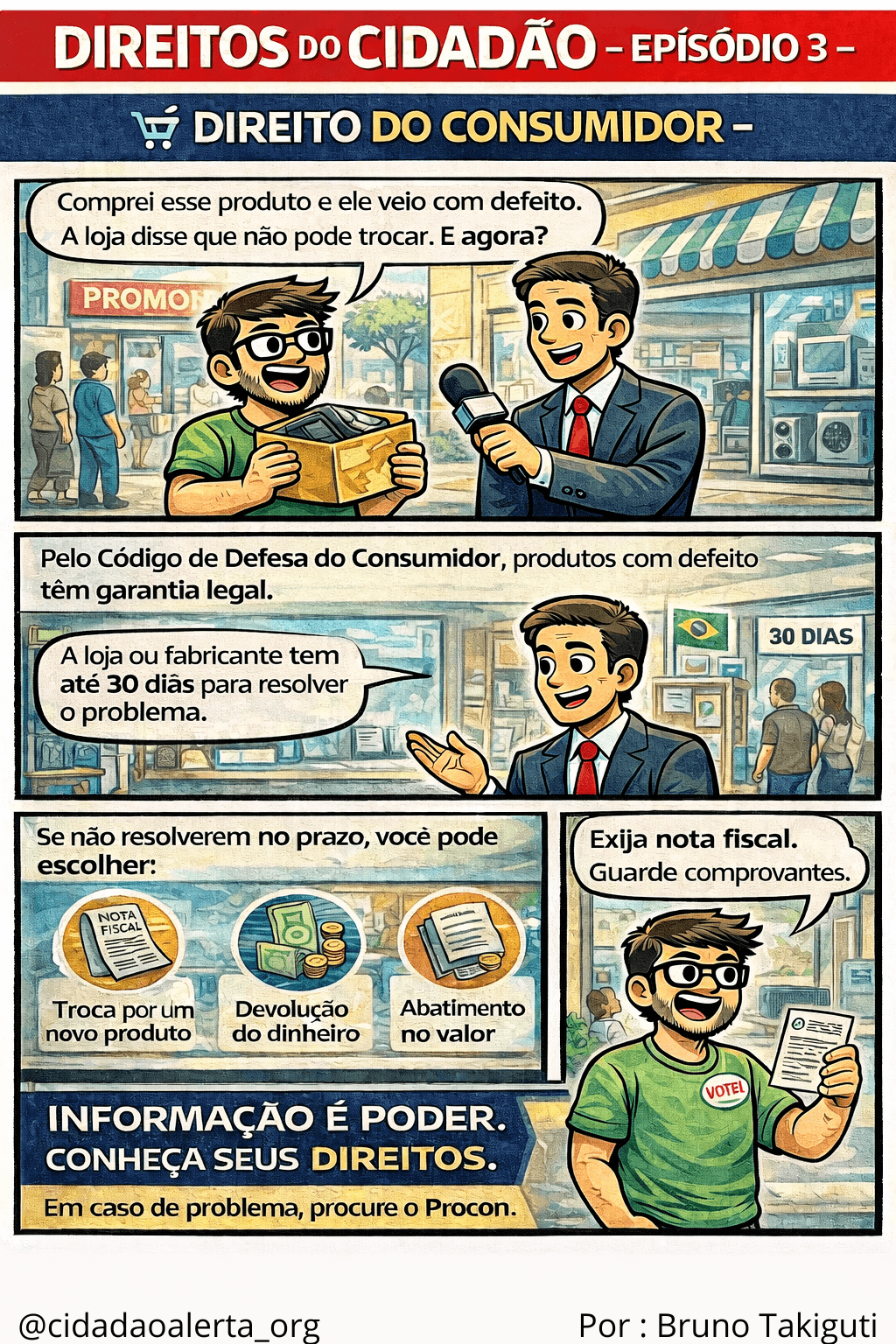 Tirinha sobre o direito do consumidor